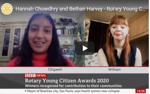 TWO LONDON WINNERS OF ROTARY YOUNG CITIZEN AWARDS 2020
