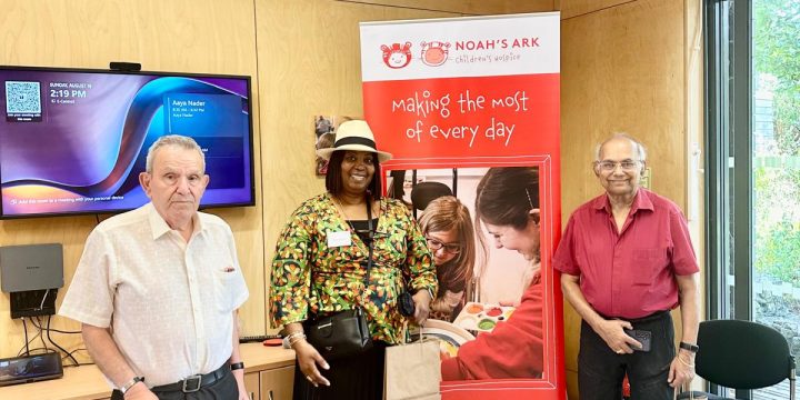 Hendon Club President at the Reception for Rotary Clubs by Noahs’s Ark Hospice on 18 August 2024.